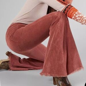 Free People Just Float On Sz 26 russet acorn Corduroy Bell Bottom